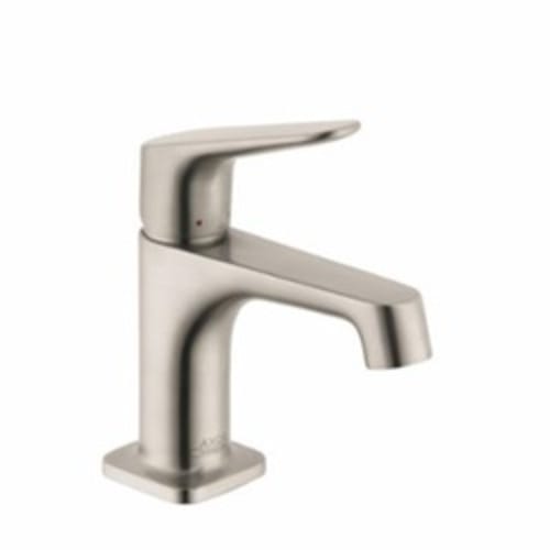 AXOR 34016821 Citterio M Small Bathroom Faucet, Commercial, 1.2 gpm Flow Rate, 2-3/4 in H Spout, 1 Handles, Pop-Up Drain, 1 Faucet Holes, Brushed Nickel, Function: Traditional