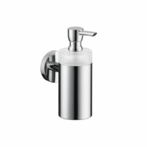 Hansgrohe 40514000 Logis S/E Soap Dispenser, 8 oz, Wall Mount, Brass/Plastic, Chrome Plated