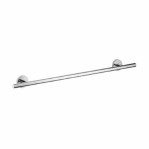 Hansgrohe 40516000 Wall Mount Towel Bar, Logis, 24 in L Bar, 2-7/8 in OAD x 2-1/2 in OAH, Brass, Polished Chrome