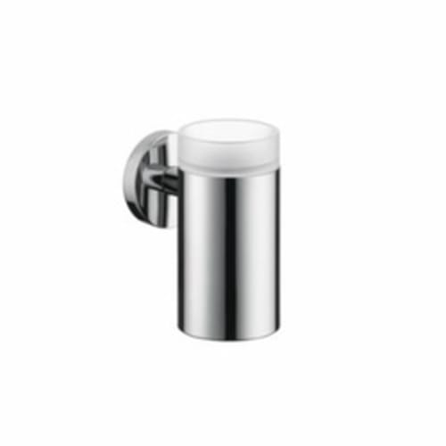 Hansgrohe 40518000 Logis S/E Tooth Brush Holder, 5 in H, Brass/Glass, Chrome Plated