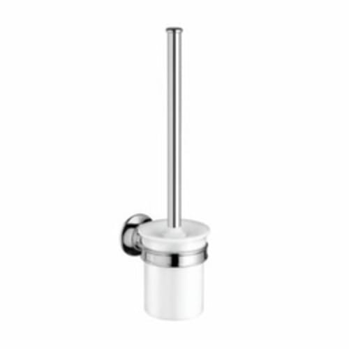 Hansgrohe 42035000 Axor Montreux Toilet Brush With Holder, 13-5/8 in H, Solid Brass, Chrome Plated