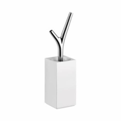 Hansgrohe 42235000 Axor Massaud Freestanding Toilet Brush With Holder, 18-1/2 in H, Solid Brass, Chrome Plated