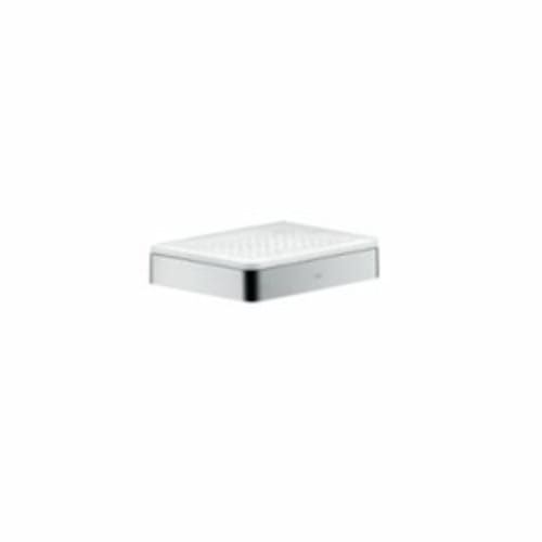 Hansgrohe 42803000 Axor Universal EU Version Soap Dish, 5-7/8 in W x 4-3/8 in D x 1-1/4 in H, Glass/Metal, Chrome Plated, Import