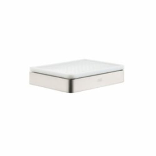 Hansgrohe 42803820 Axor Universal EU Version Soap Dish, 5-7/8 in W x 4-3/8 in D x 1-1/4 in H, Glass/Metal, Brushed Nickel, Import