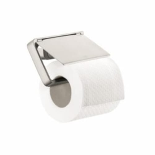 AXOR 42836820 Universal Toilet Paper Roll Holder, 3-1/8 in H, Metal, Brushed Nickel, Import