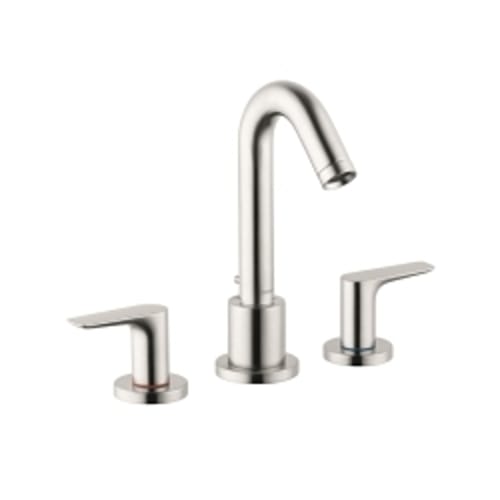Hansgrohe 71500821 Roman Tub Trim Set, Logis, 5.8 gpm, 4-7/8 in Center, Brushed Nickel, 2 Handles, Traditional, Domestic
