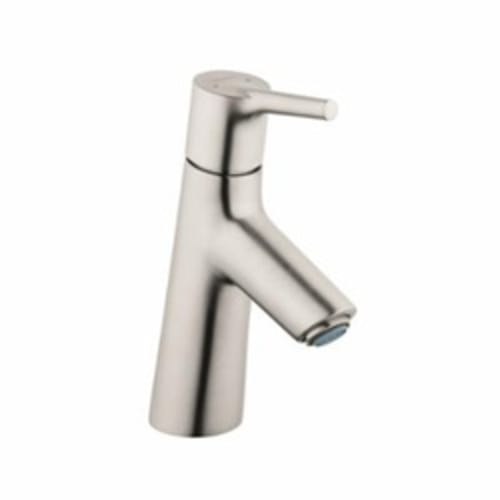 Hansgrohe 72010821 Basin Mixer, Talis S 80, 1.2 gpm Flow Rate, 2-5/8 in H Spout, 1 Handles, Pop-Up Drain, 1 Faucet Holes, Brushed Nickel, Function: Traditional