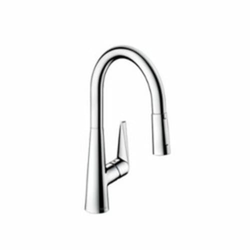 Hansgrohe 72813001 Talis S Pull-Down Kitchen Faucet, 1.75 gpm, 1 Faucet Hole, 1 Handle, Chrome Plated, Residential