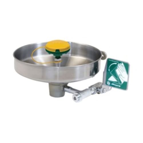 Haws® AXION® 7360B-7460B MSR Eye/Face Wash With Stainless Steel Bowl, Wall Mount, Push Handle Operation, ANSI Z358.1