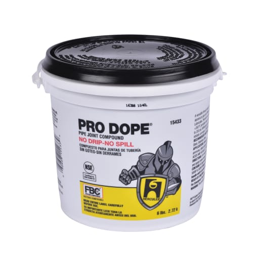 Hercules® Pro Dope® 15433 Thread Sealant, 6 lb Pail with Handle, Gray