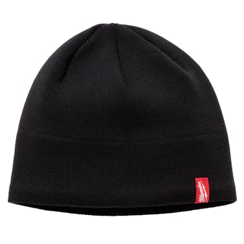 Milwaukee® 502B Insulated Wind/Water-Resistant Knit Hat, 1-Size Fits Most, Black, Fleece Lined Polyester, Pull Over Closure