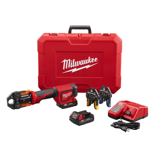 Milwaukee® M18™ 2674-22P Press Tool Kit With Viega PureFlow™ Jaws, Up to 1 in, 18 VDC, M12™ Redlithium™ Lithium-ion Battery