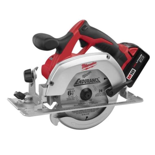 Milwaukee® 2630-20 M18™ Cordless Circular Saw, 6-1/2 in Blade, 5/8 in Arbor/Shank, 18 VDC, Lithium-Ion Battery, Left Blade Side, Bare Tool