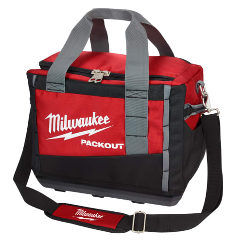 Milwaukee® PACKOUT™ 48-22-8321 General Purpose Zipper Tool Bag, 1680D Ballistic, Black/Red