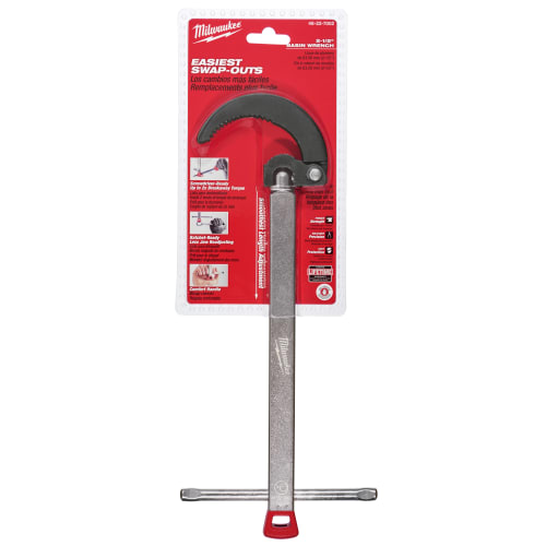 Milwaukee® 48-22-7002 Adjustable Large Basin Wrench, 14.9 in OAL, 90 deg