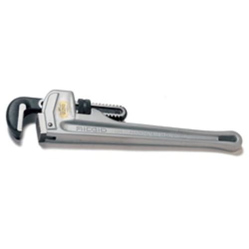 RIDGID® 47057 Straight Pipe Wrench, 2 in, Floating Forged Hook Jaw, Aluminum Handle, Knurled Nut Adjustment