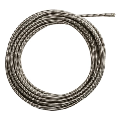 Milwaukee® 48-53-2675 Inner Core Coupling Drain Cleaning Cable, 3/8 in x 35 ft, For Use With Drain Cleaning Machines, 1-1/4 to 2-1/2 in Drain Line, Steel, 1 Pieces