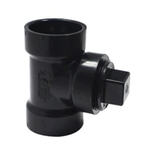 1-1/2" ABS CLEANOUT TEE WITH PLUG