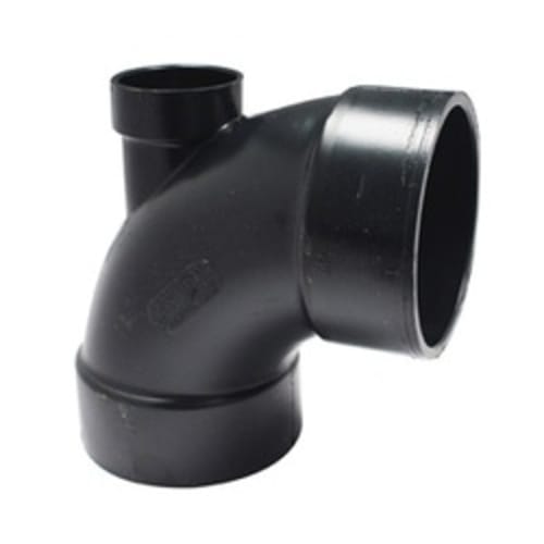 4"X4"X2" ABS DWV 90 WITH LOW HEEL INLET