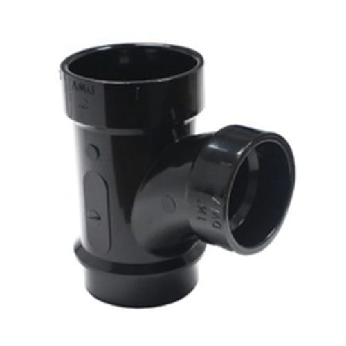 IPEX® 105126L DWV Street Sanitary Tee, 2 x 2 x 1-1/2 in Nominal, Spigot x Hub x Hub End Style, ABS