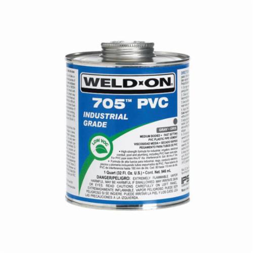 Weld-On® 705™ 10093 Low VOC Medium Body Solvent Cement With Applicator Cap, 1 pt Container, Clear