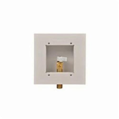 Guy Gray™ 88133 Ice Maker Outlet Box With Valve, 1/2 in C, Steel, White Powder Coated