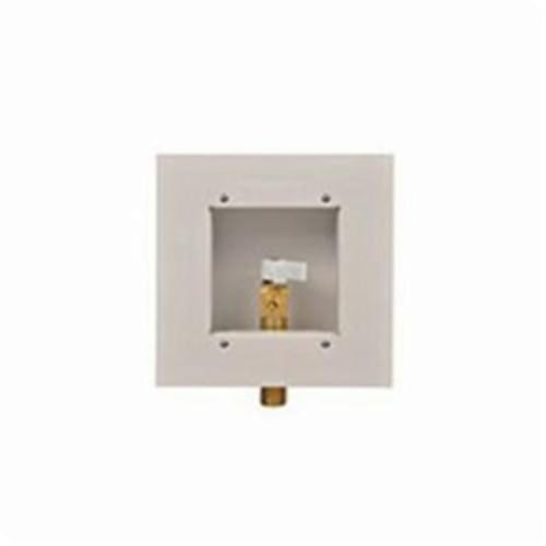 Guy Gray™ 88531 Ice Maker Outlet Box With Valve and Hammer Arrester, 1/2 in C, Steel, White Powder Coated, Domestic