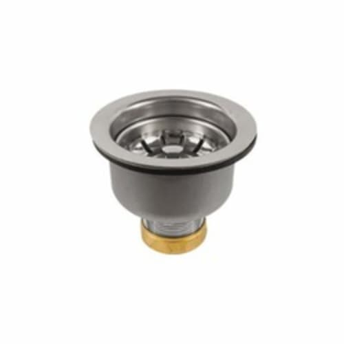 Jomar Valve® Snap-N-Loc® 300-017CLAM Basket Strainer, For Use With Designers Series 300 Grade Stainless or Brushed Stainless Steel Sink Strainer, 304 Stainless Steel, Brushed Stainless Steel