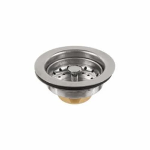 Jomar Valve® Snap-N-Seal® 300-013 Basket Strainer, For Use With Designers Series 400 Grade Stainless Steel Sink Strainer, 430 Stainless Steel, Polished Stainless Steel