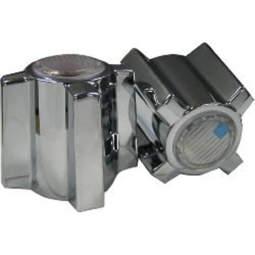 Kissler 799-1284 Pair of Handle, 1-1/8 x 2-1/4 in, For Use With Sterling Faucets, 16 Point, B-16 Broach Style, Chrome Plated