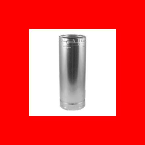 DuraVent® 3GV24 Type B Round Rigid Gas Vent Pipe, Steel/Aluminum, 3 in Dia x 24 in L, Galvanized, Domestic