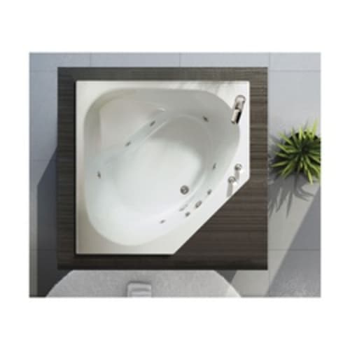 MAAX® Professional 100054-003-001 Tandem II 6060 Bathtub, Whirlpool, 60 in L x 60 in W, Center Drain, White