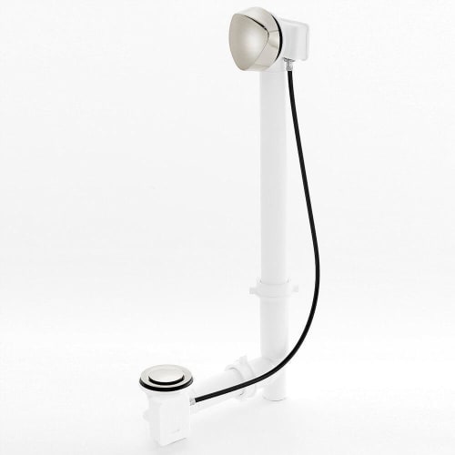 MAAX® 10022491-105 Professional Cable-Operated Waste and Overflow, 33 in H x 7 in W, Brushed Nickel