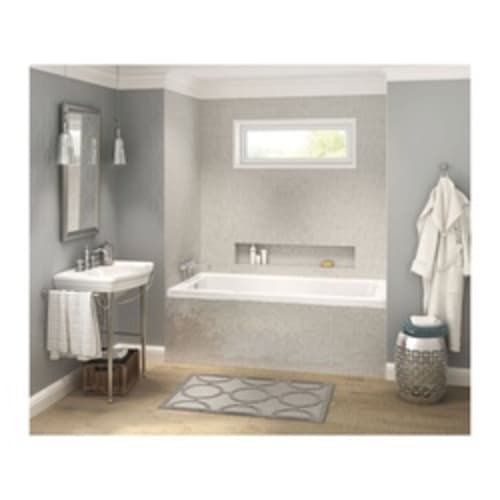 Aker® by MAAX 106198-R-000-001 Pose™ 6030 IF Bathtub, Soaking, Rectangular, 59-5/8 in L x 29-7/8 in W, Right Drain, White