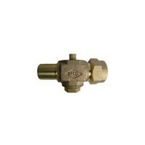 McDonald® 74704Q 1" Plug Corporation Stop, 1 in, MNPT x Q CTS Compression, Brass Body