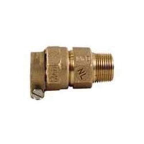 A.Y. McDonald 5132-201, 74753-44 Octagonal Straight Coupling, 1-1/2 in Nominal, -44 PVC Mac-Pak Compression x MNPT End Style, Copper, Domestic