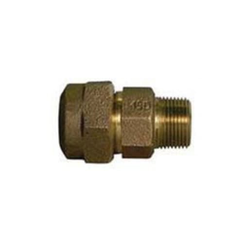 McDonald® 74753-3Q 1" Octagonal Straight Coupling, 1 in, -3Q PEP McQuik Compression x MNPT, Copper, Domestic