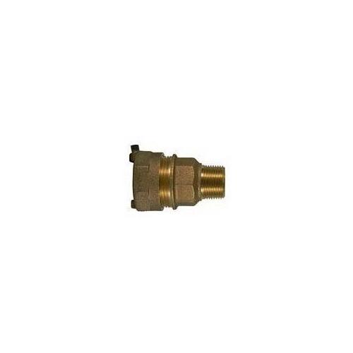A.Y. McDonald 5146-133, 74753-55 Octagonal Straight Coupling, 3/4 in Nominal, -55 IP Mac-Pak Compression x MNPT End Style, Brass, Domestic