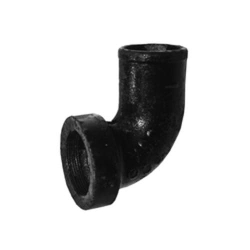 Tyler Pipe 006961 Tapped Short DWV Bend, 1-1/2 in Nominal, No-Hub End Style, Cast Iron