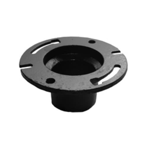 Tyler Pipe 010593 9-480 Slot and Notch No-Hub Closet Flange, 4 x 3 in Pipe, Cast Iron, Domestic