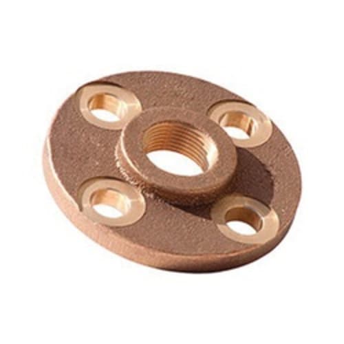 Merit Brass XNL235-20 Companion Flange, 1-1/4 in Nominal, Brass, Thread Connection, 150 lb, Import