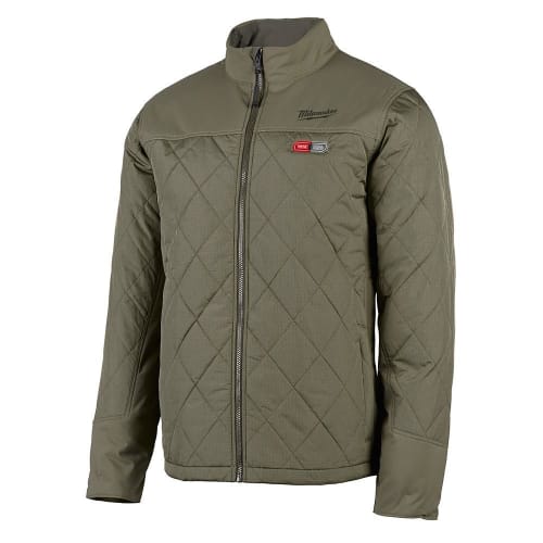 Milwaukee® M12™ Heated AXIS™ 203OG-20L Insulated Heated Jacket, L, Olive Green, Brushed Tricot/Polyester, 42 to 44 in Chest, Resists: Water and Wind