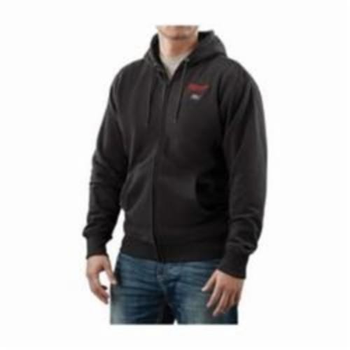 Milwaukee® 2380-L M12™ Heated Hoodie, L, Black, Polyester Blend Inner/Cotton/Polyester Blend Outer/Waffle Weave Cotton, 52 in Chest