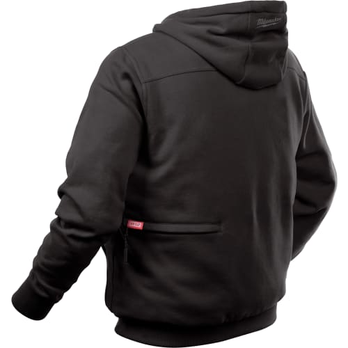 Milwaukee® M12™ 302B-202X Insulated Heated Hoodie, 2XL, Black, Polyester/Brushed Tricot Lining, 46 to 48 in Chest, Resists: Water and Wind