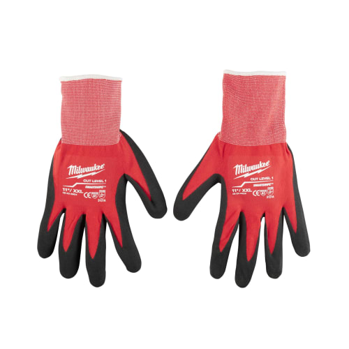 Milwaukee® 48-22-8904 Breathable Unisex Gloves, 2XL, Nylon/Lycra Blend, Knit Cuff, Resists: Cut and Puncture, ANSI Cut-Resistance Level: A1, ANSI Puncture-Resistance Level: 1
