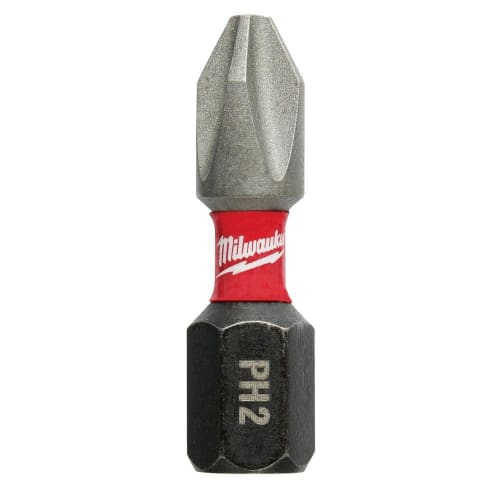 Milwaukee® SHOCKWAVE™ Impact Duty™ 48-32-4604 25-Piece Impact Insert Bit, #2 Phillips® Point, 1 in OAL, 1/4 in, Proprietary Steel