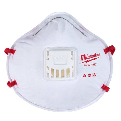 Milwaukee® 48-73-4011 Disposable Molded Valve Respirator, Universal