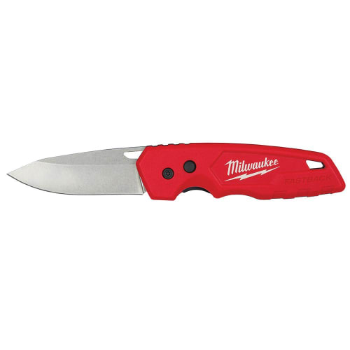 Milwaukee® Fastback™ 48-22-1520 Lockable Folding Pocket Knife, Stainless Steel Drop Point Blade, 2.95 in L Blade