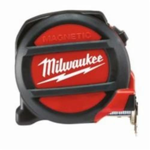 Milwaukee® 48-22-5125 Heavy Duty Magnetic Tape Measure, 25 ft L x 1 in W Blade, Steel, SAE