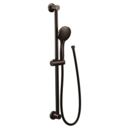 Moen® 3558EPORB 5-Function Eco-Performance Handheld Shower With Slide Bar, 4-3/8 in Dia Round Shower Head, 1.75 gpm, 69 in L Hose, Slide Bar: Yes, Oil Rubbed Bronze, Domestic